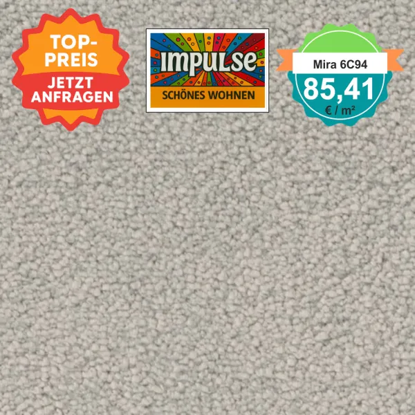 Draufsicht auf Vorwerk Mira 6C94 mit Preisetikett 85,41 €/m²